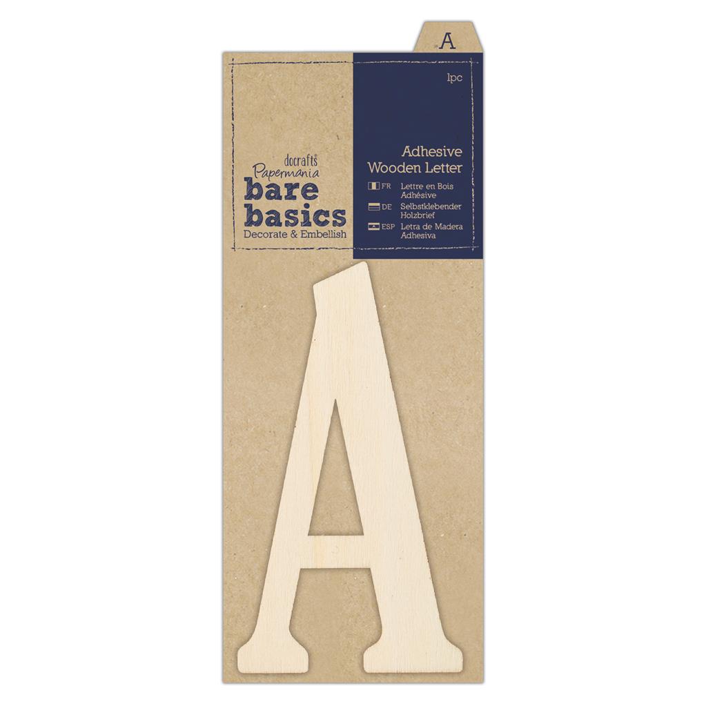 Bare Basics Adhesive Wooden Letter A (1pc)