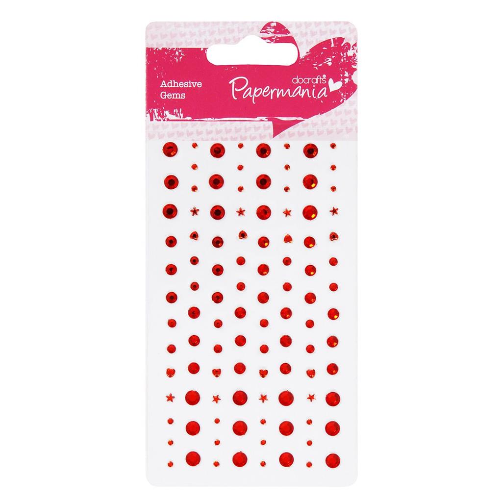 Papermania Adhesive Stones - Red (104pk)