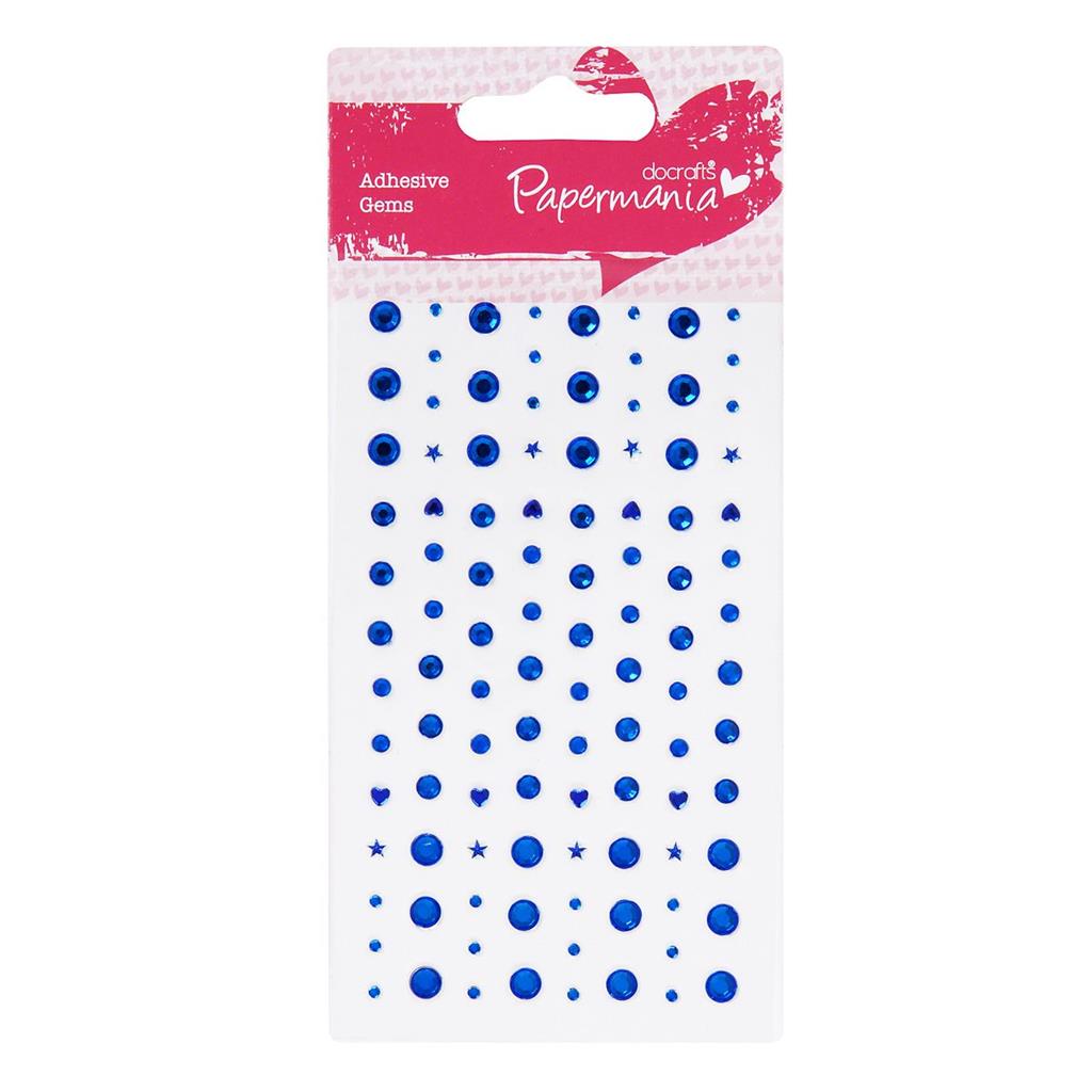 Papermania Adhesive Stones - Blue (104pk)