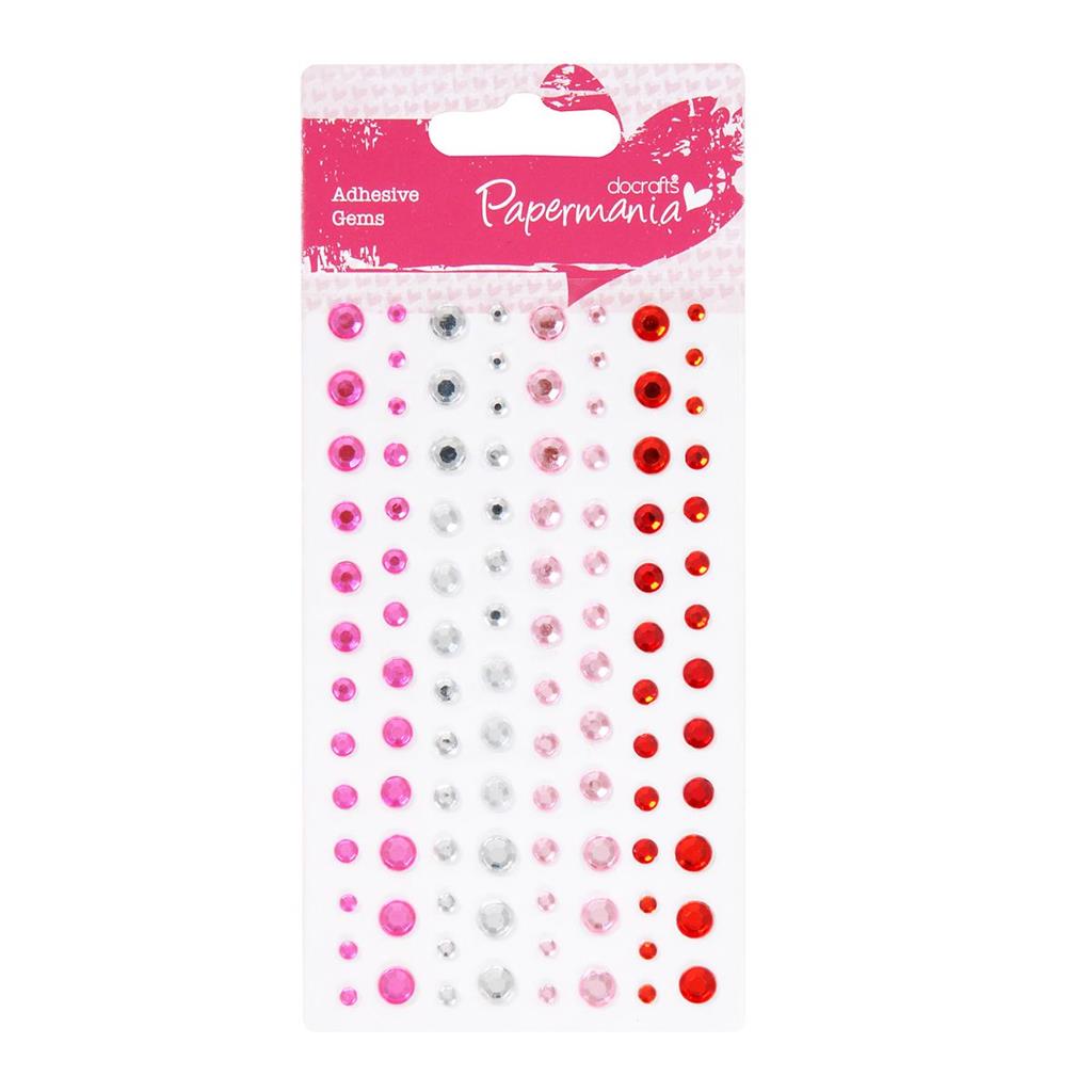 Papermania Adhesive Stones - Capsule Red Hot (104pk)