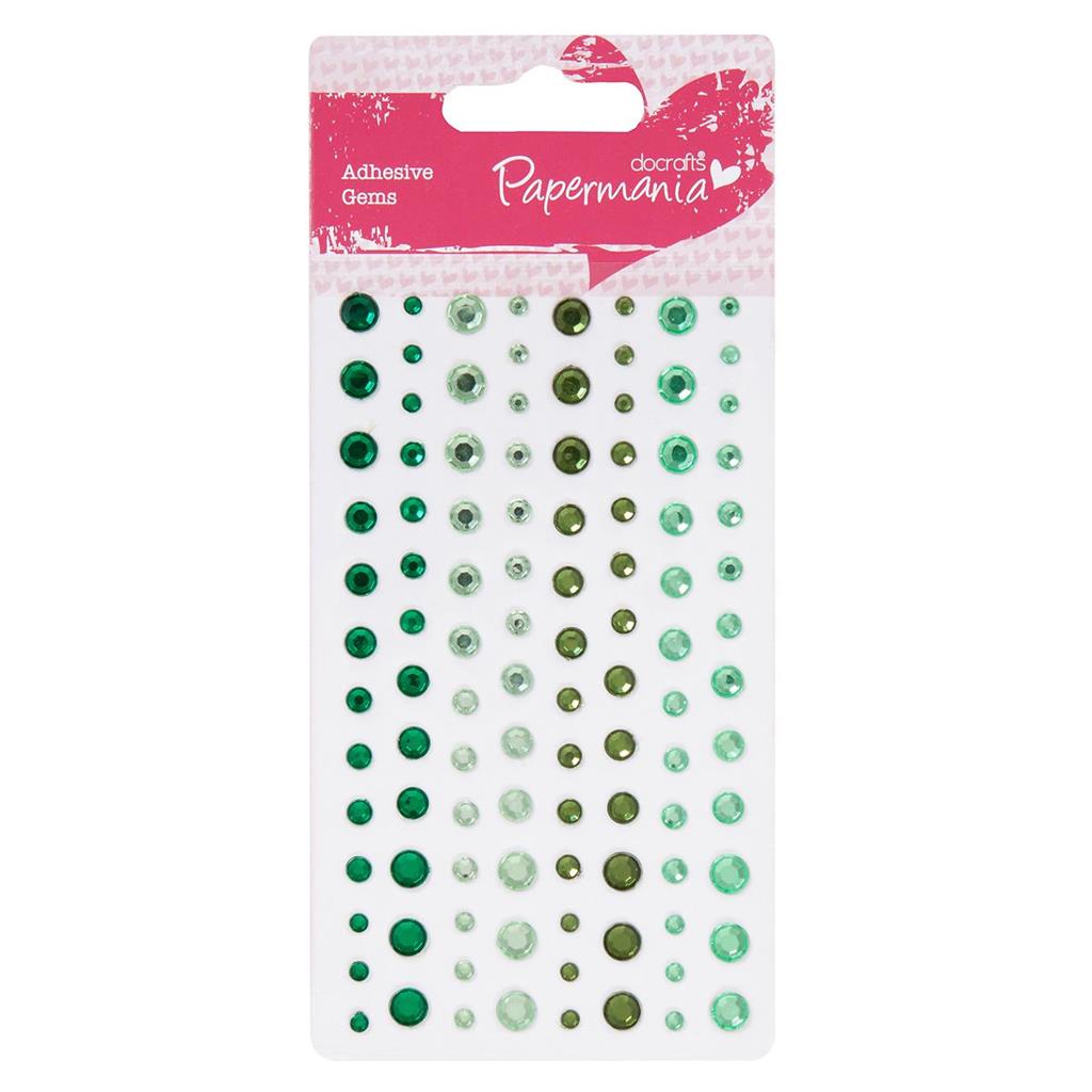 Papermania Adhesive Stones - Capsule Verde (104pk)