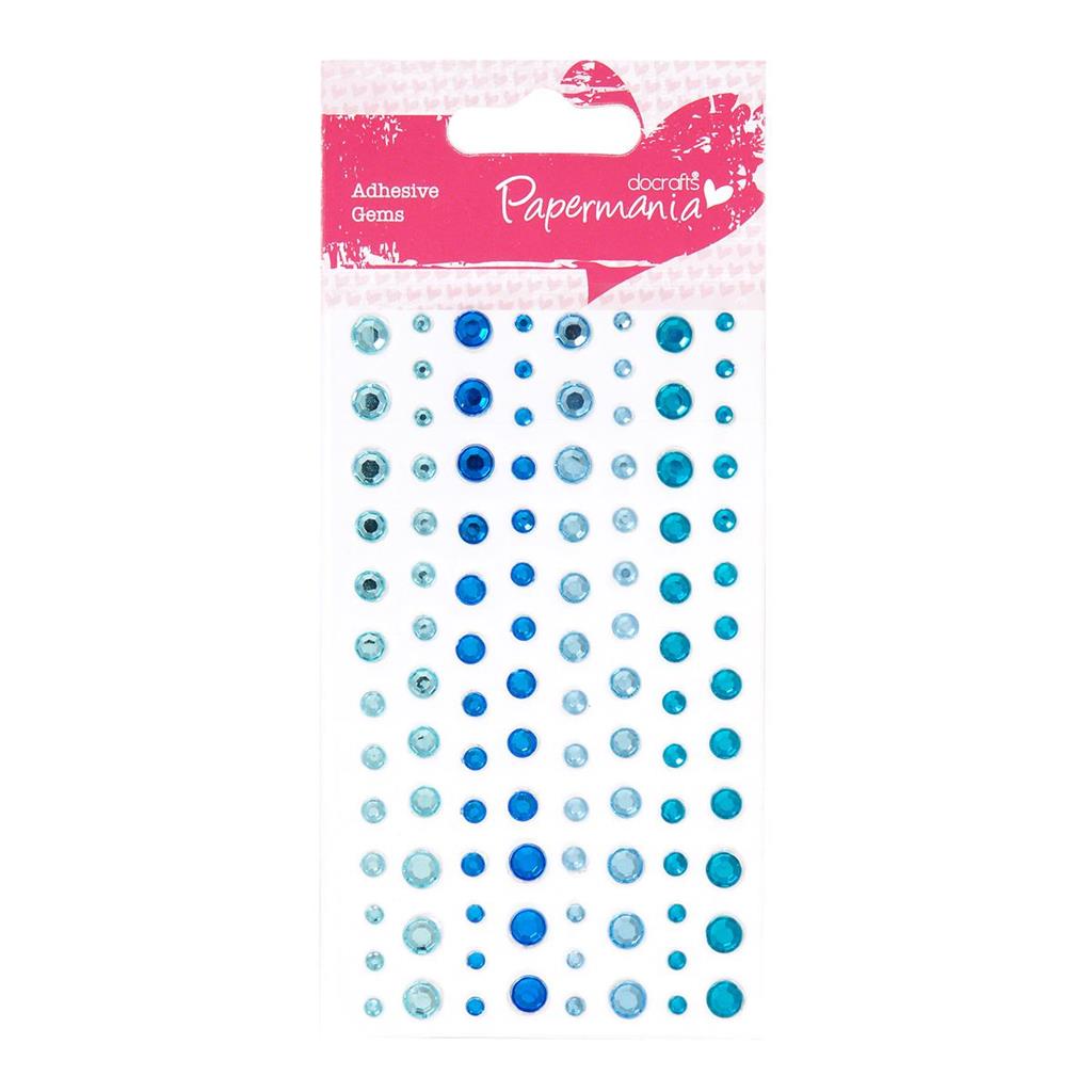 Papermania Adhesive Stones - Aqua (104pk)