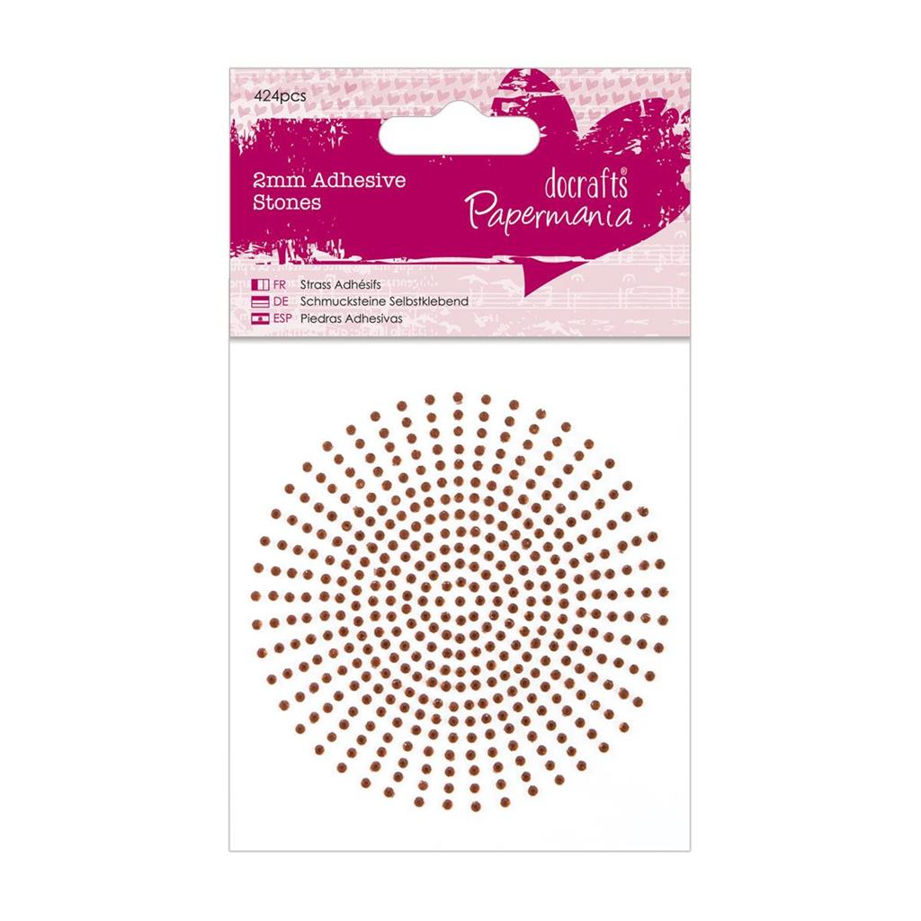 Papermania Adhesive Stones 2mm - Bronze (424pk)