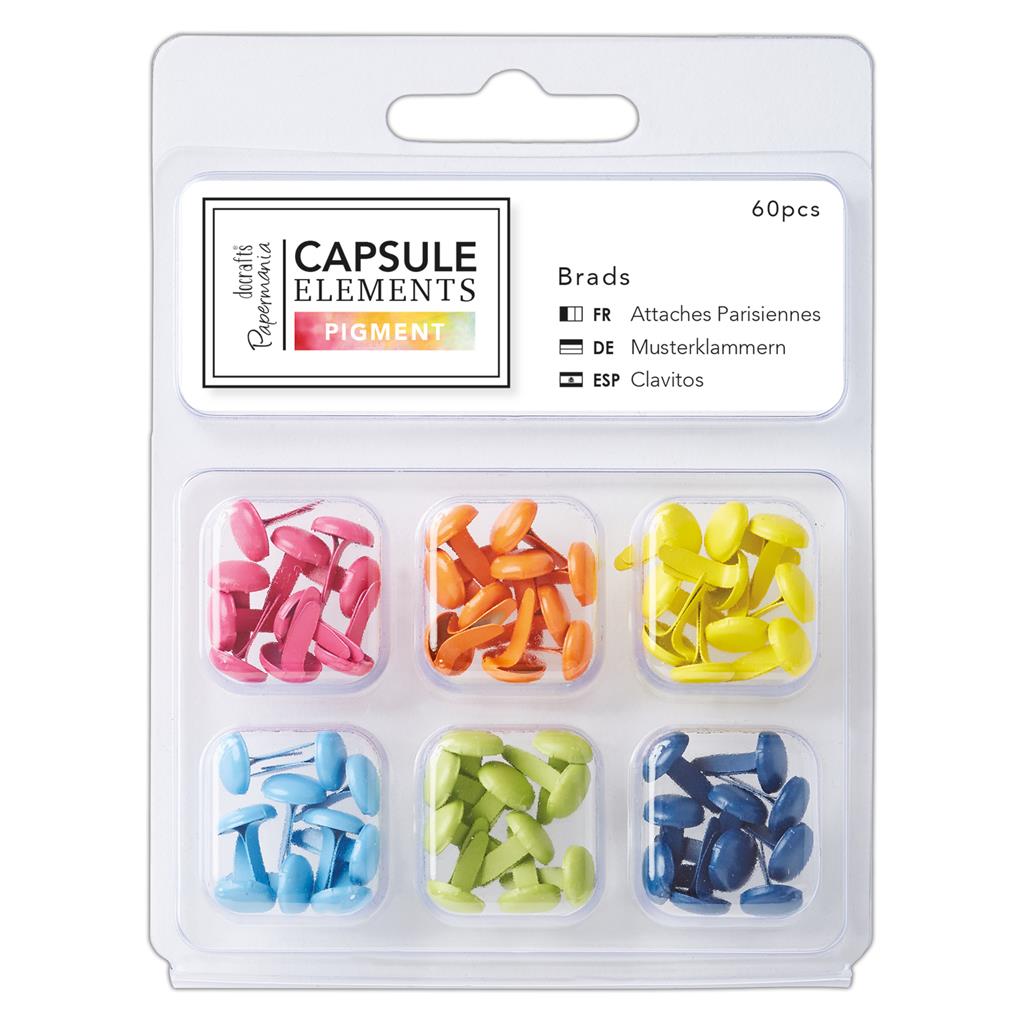 Papermania Capsule Elements Pigment Brads (60pcs)