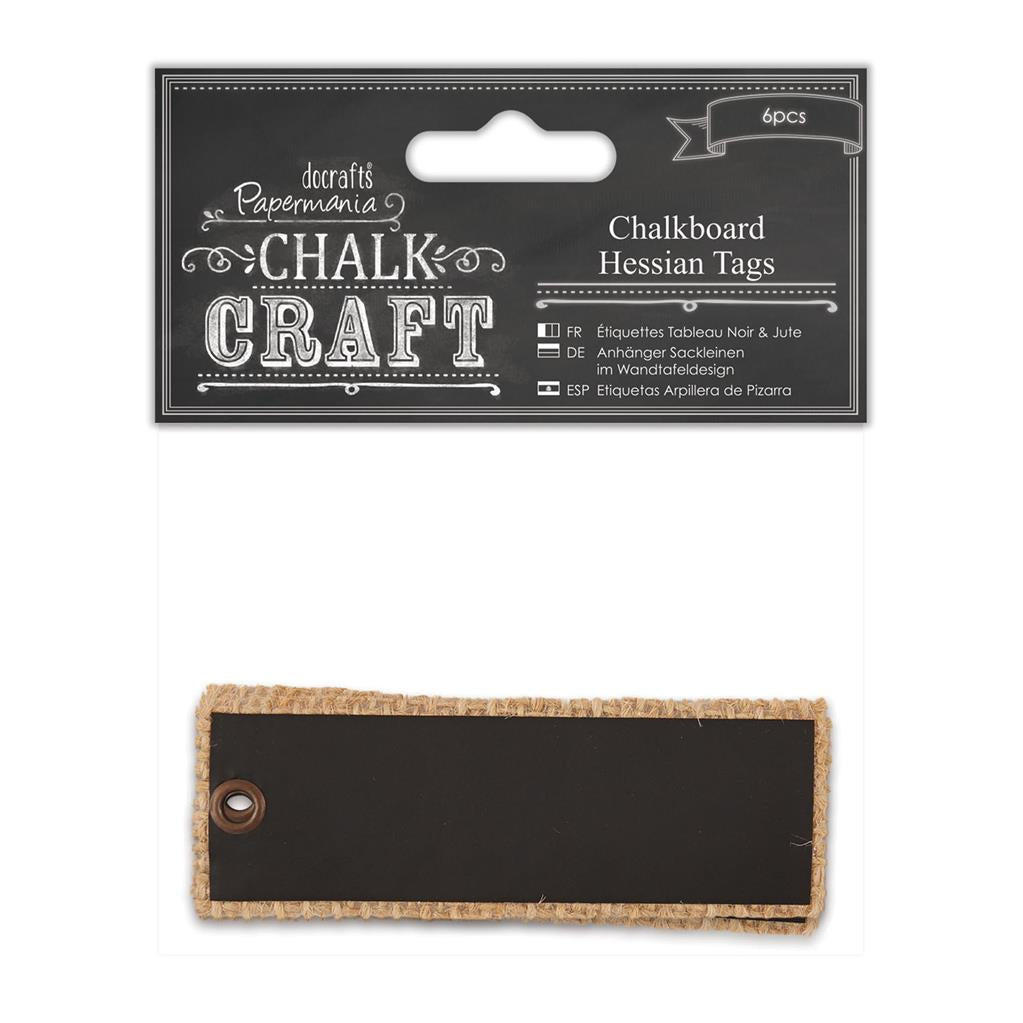 Papermania Chalk Craft Chalkboard Hessian Tags (6pcs)