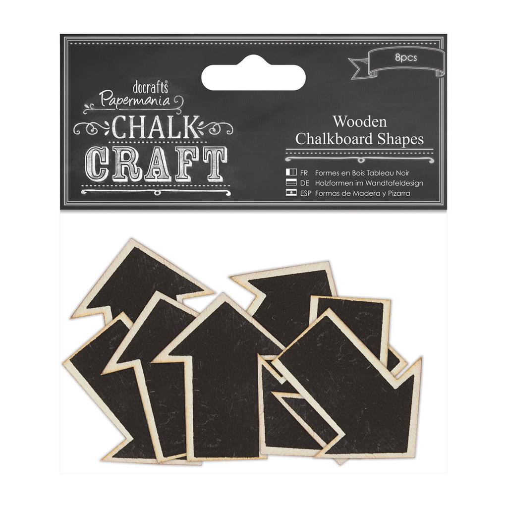 Papermania Chalk Craft Wooden Chalkboard Shapes (8pcs) - Arrows