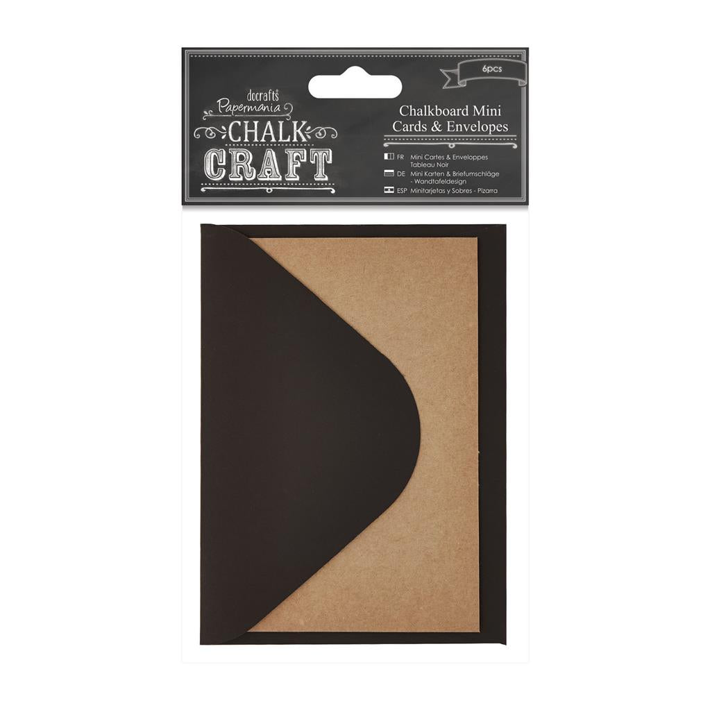 Papermania Chalk Craft Chalkboard Mini Cards & Envelopes (6pcs)