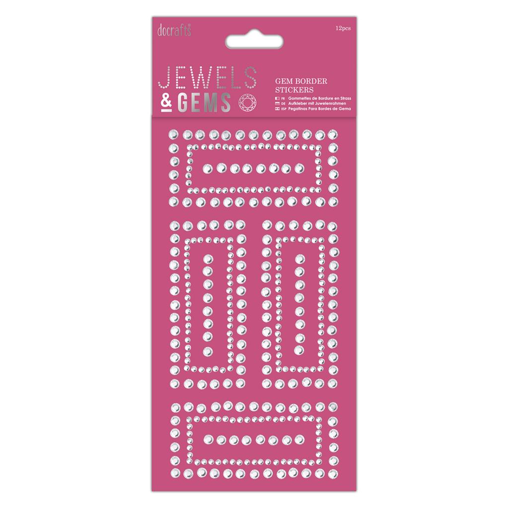 Papermania Jewels & Gems Border Stickers (12pcs)