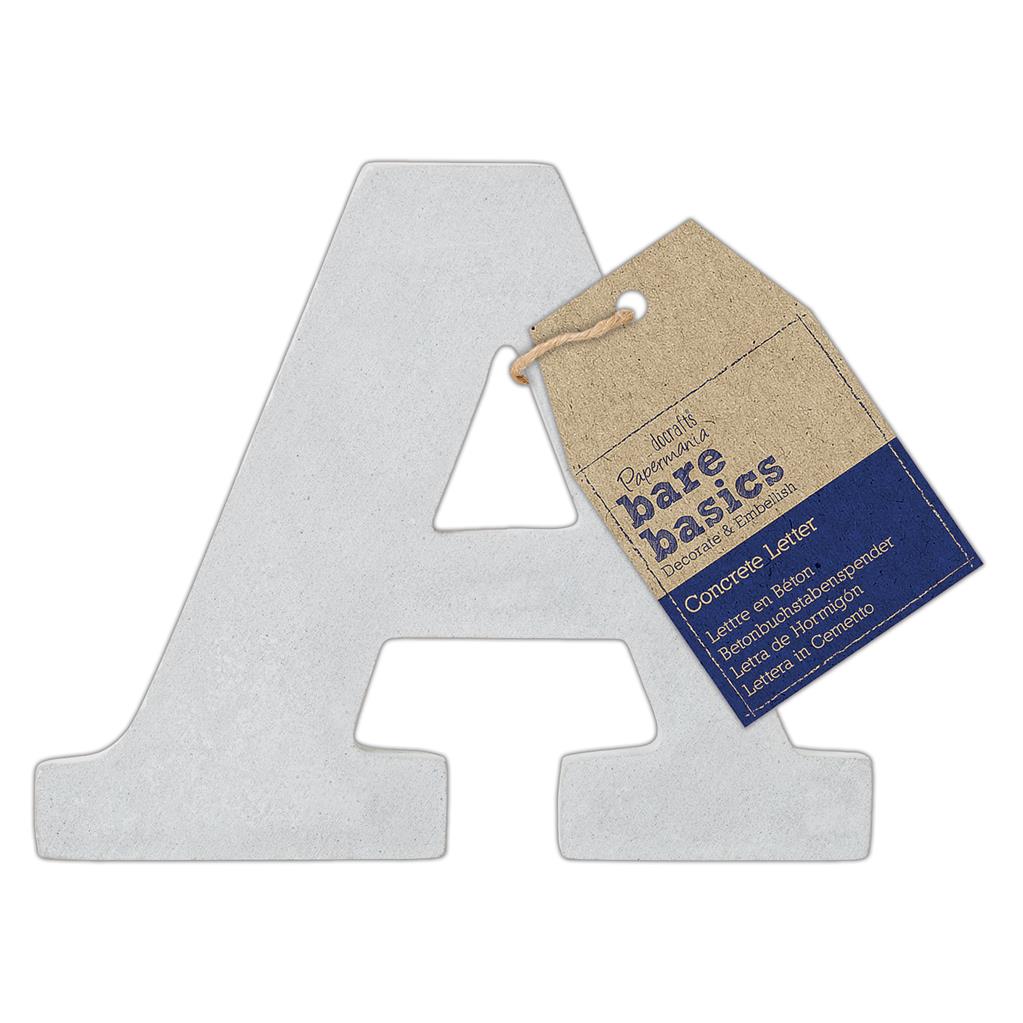 Bare Basics Concrete Letter 8cm 'A' (Single)