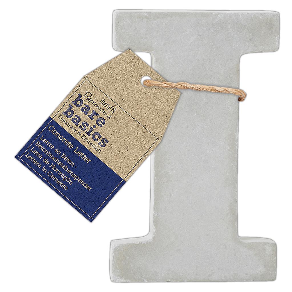 Bare Basics Concrete Letter 8cm 'I' (Single)