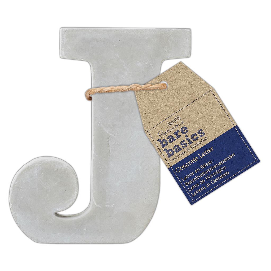 Bare Basics Concrete Letter 8cm 'J' (Single)