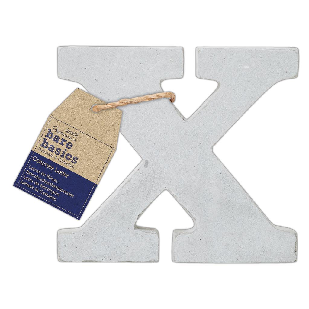 Bare Basics Concrete Letter 8cm 'X' (Single)