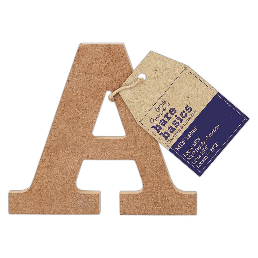 Bare Basics MDF Letter 10cm 'A' (Single)