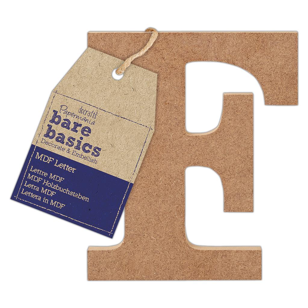 Bare Basics MDF Letter 10cm 'F' (Single)