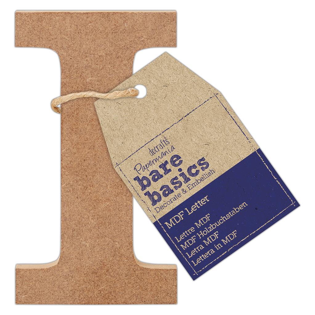 Bare Basics MDF Letter 10cm 'I' (Single)