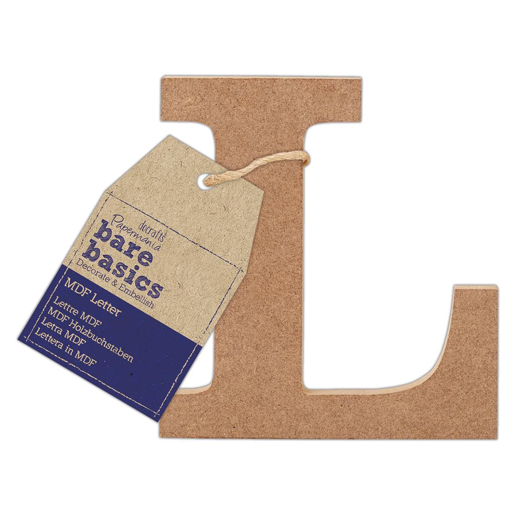 Bare Basics MDF Letter 10cm 'L' (Single)