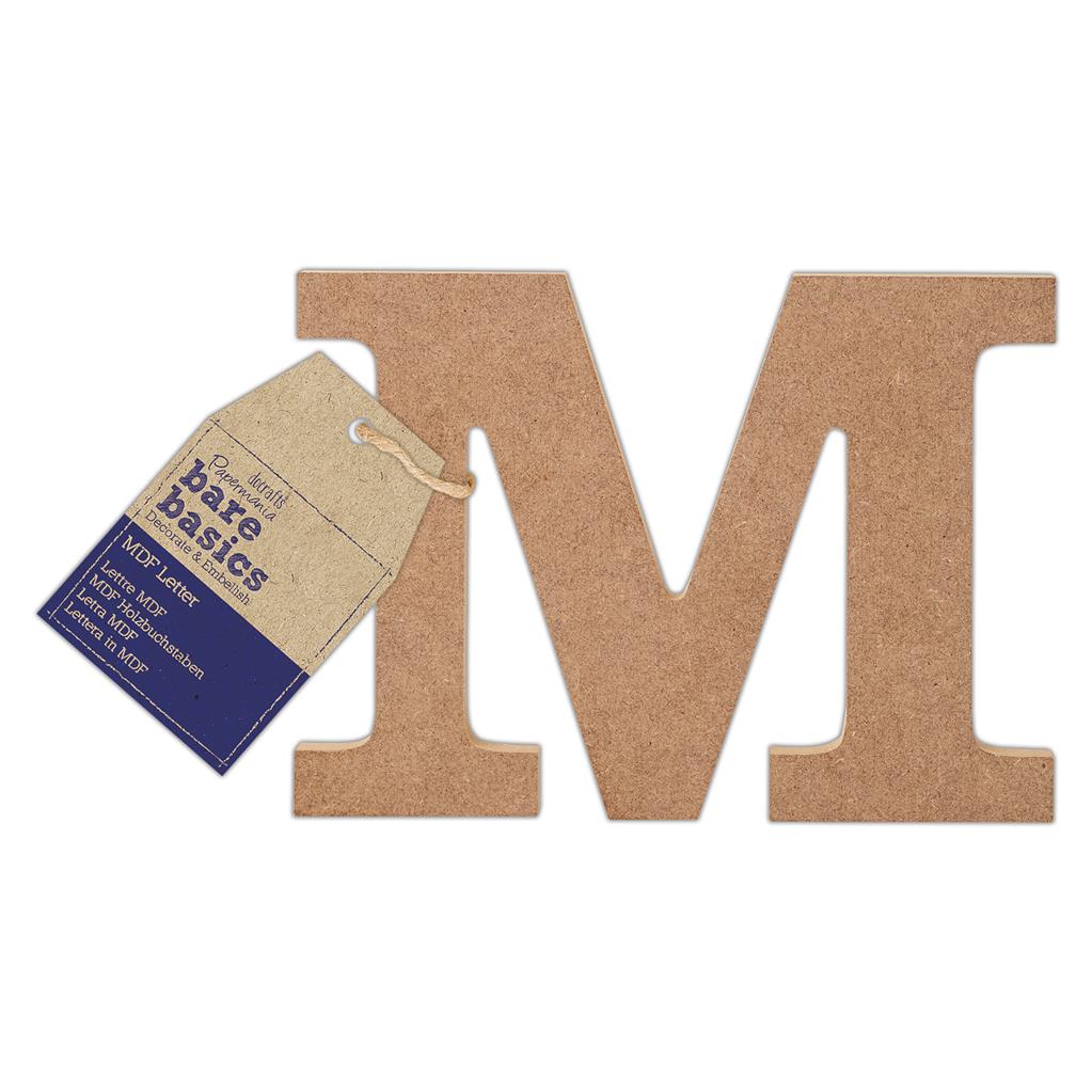 Bare Basics MDF Letter 10cm 'M' (Single)