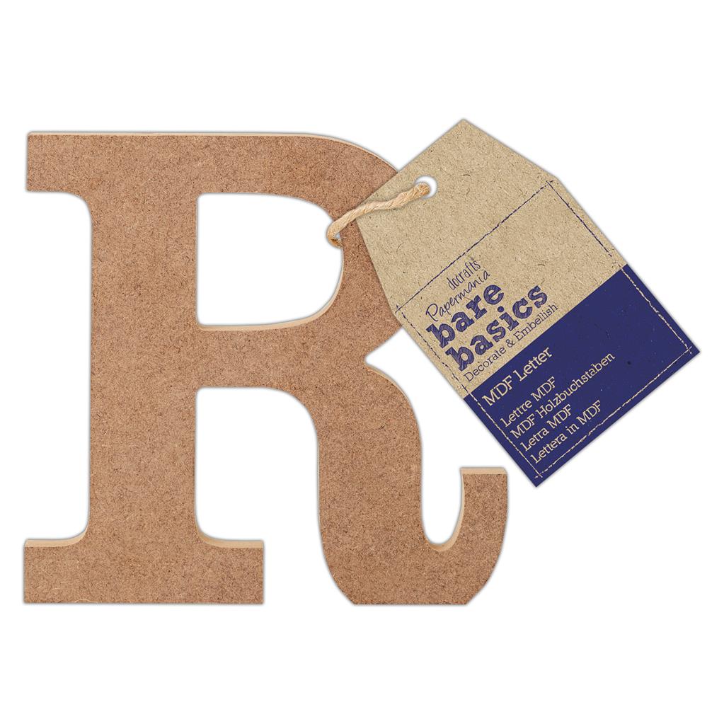 Bare Basics MDF Letter 10cm 'R' (Single)