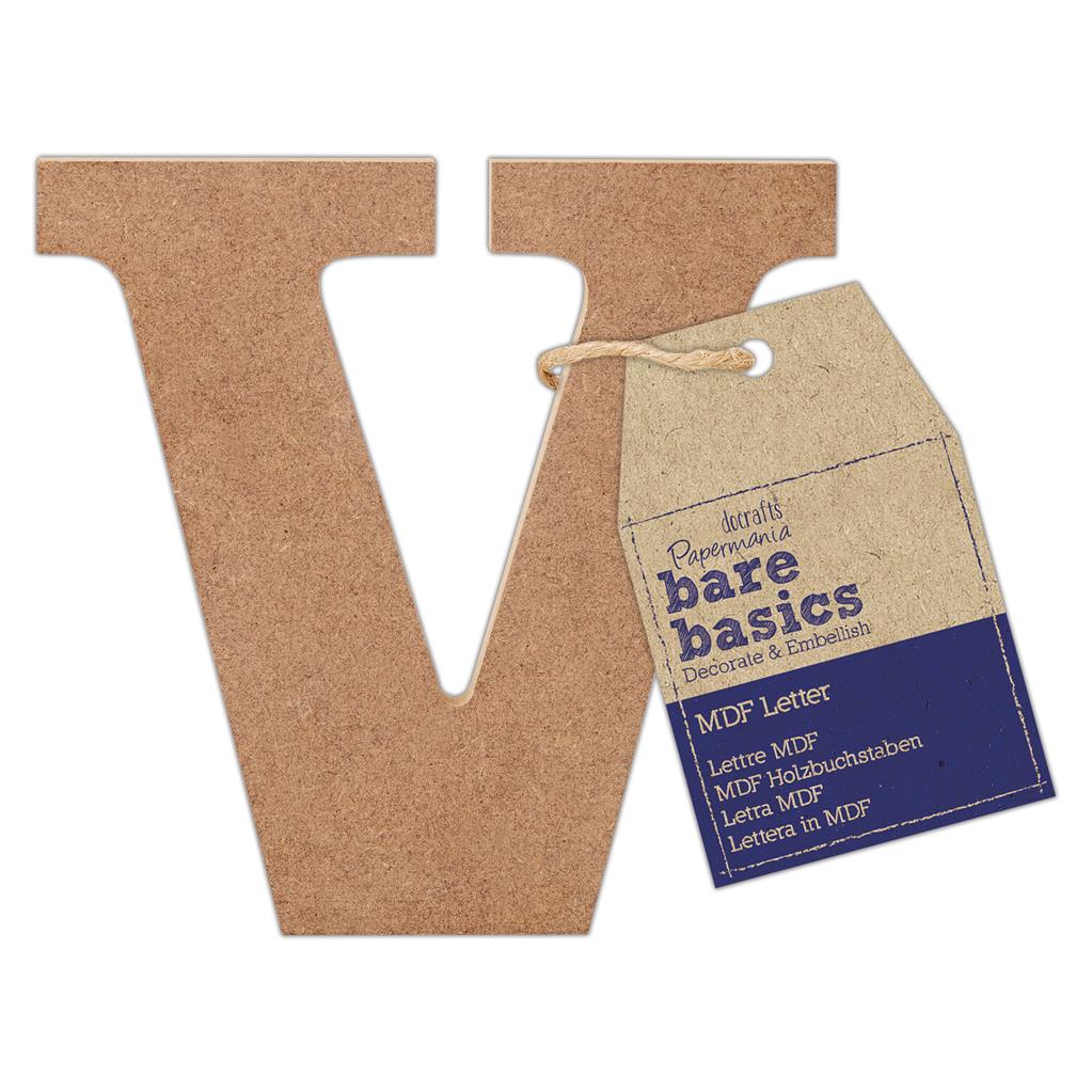 Bare Basics MDF Letter 10cm 'V' (Single)