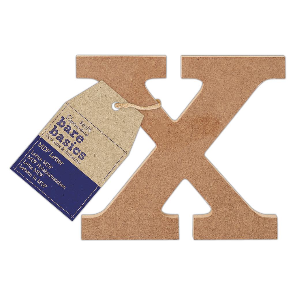 Bare Basics MDF Letter 10cm 'X' (Single)