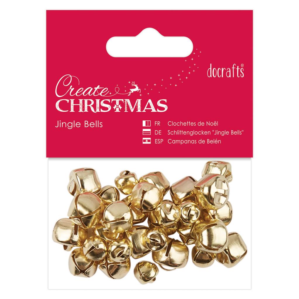 Create Christmas Jingle Bells - Gold Assorted Sizes (30pk)