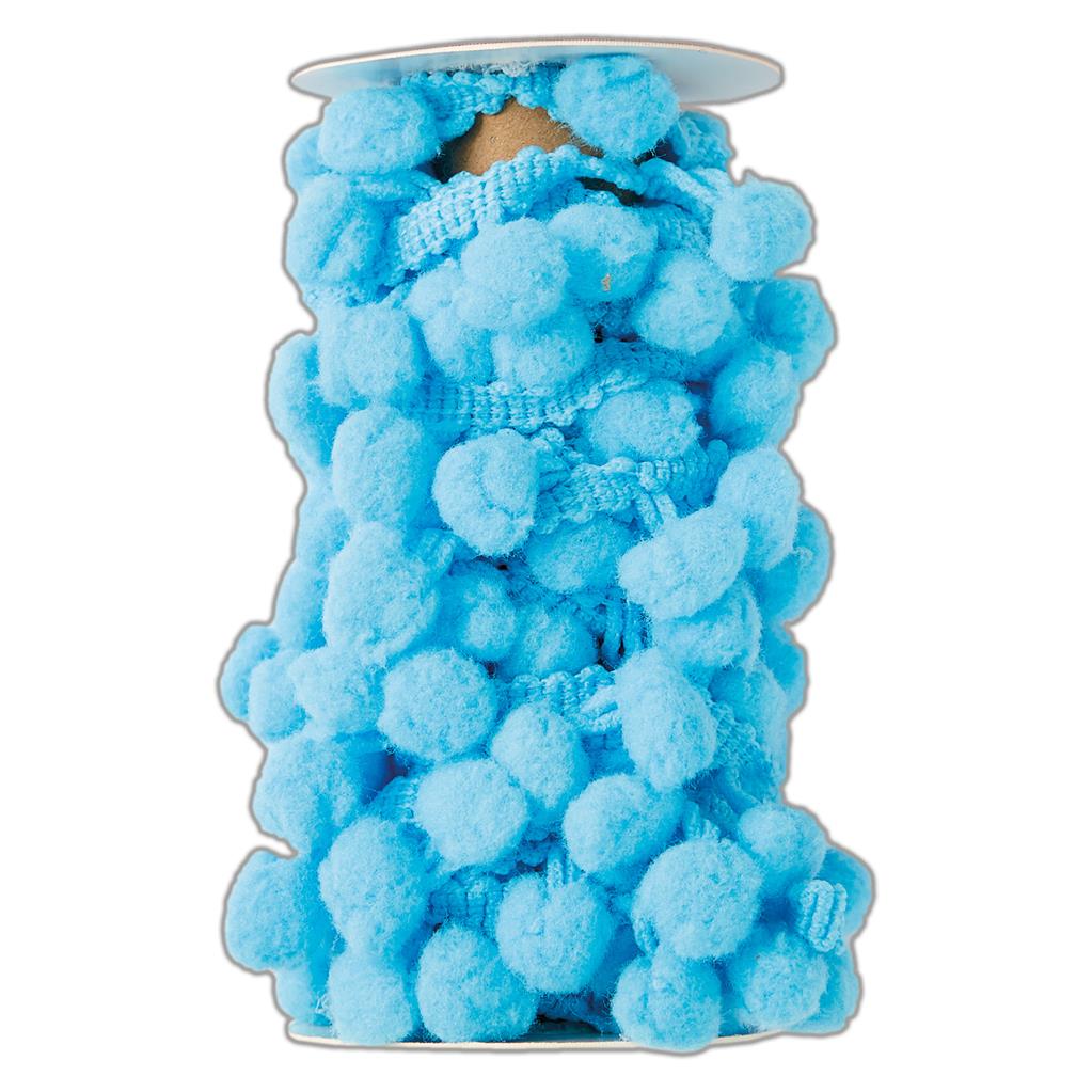 Create Christmas Pom Pom Trim 3m - Ice Blue