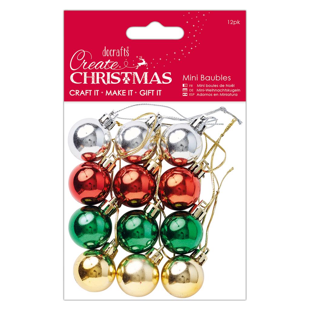 Create Christmas Mini Baubles (12pk)