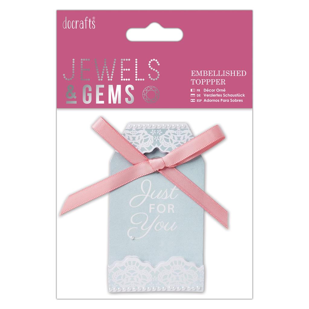 Papermania Jewels & Gems Embellished Topper - Just For You