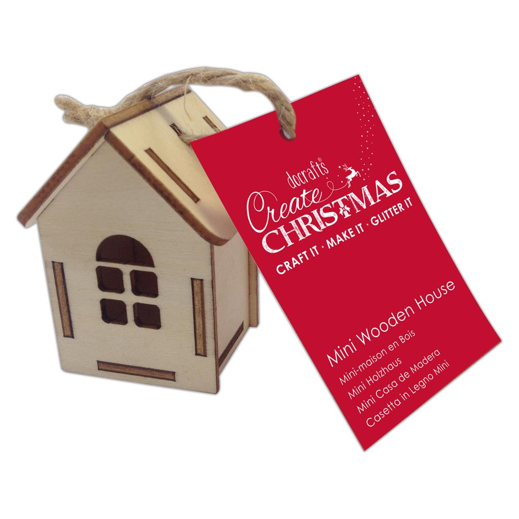 Create Christmas Mini Wooden House - 5 Window