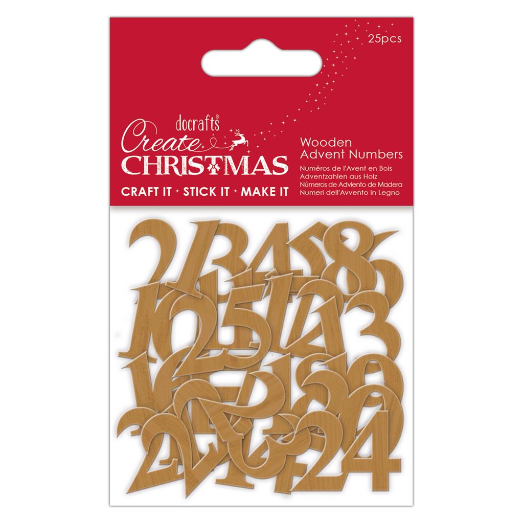 Create Christmas Wooden Advent Numbers