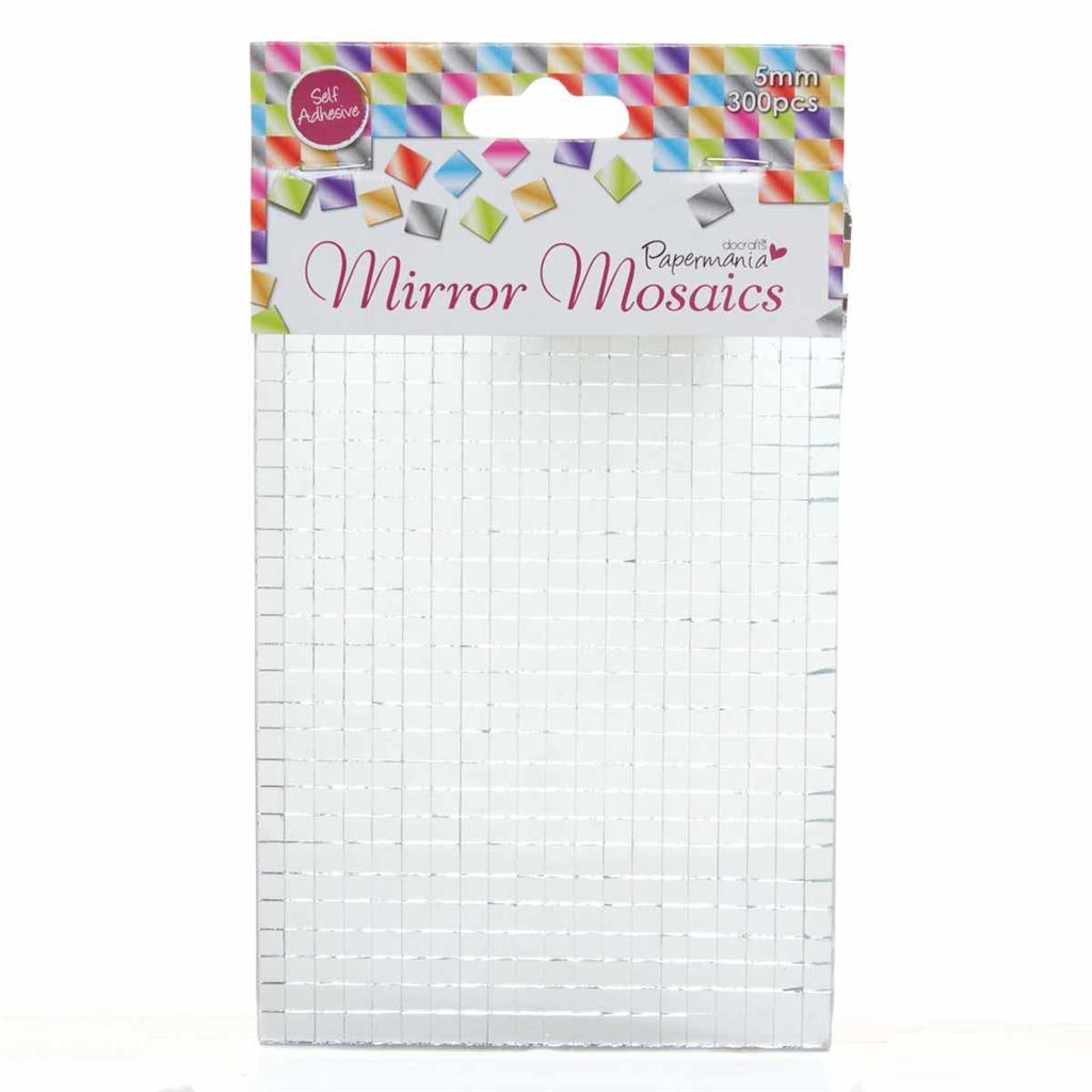 Papermania Adhesive Mirror Mosaics - Silver 5mm (600pcs)