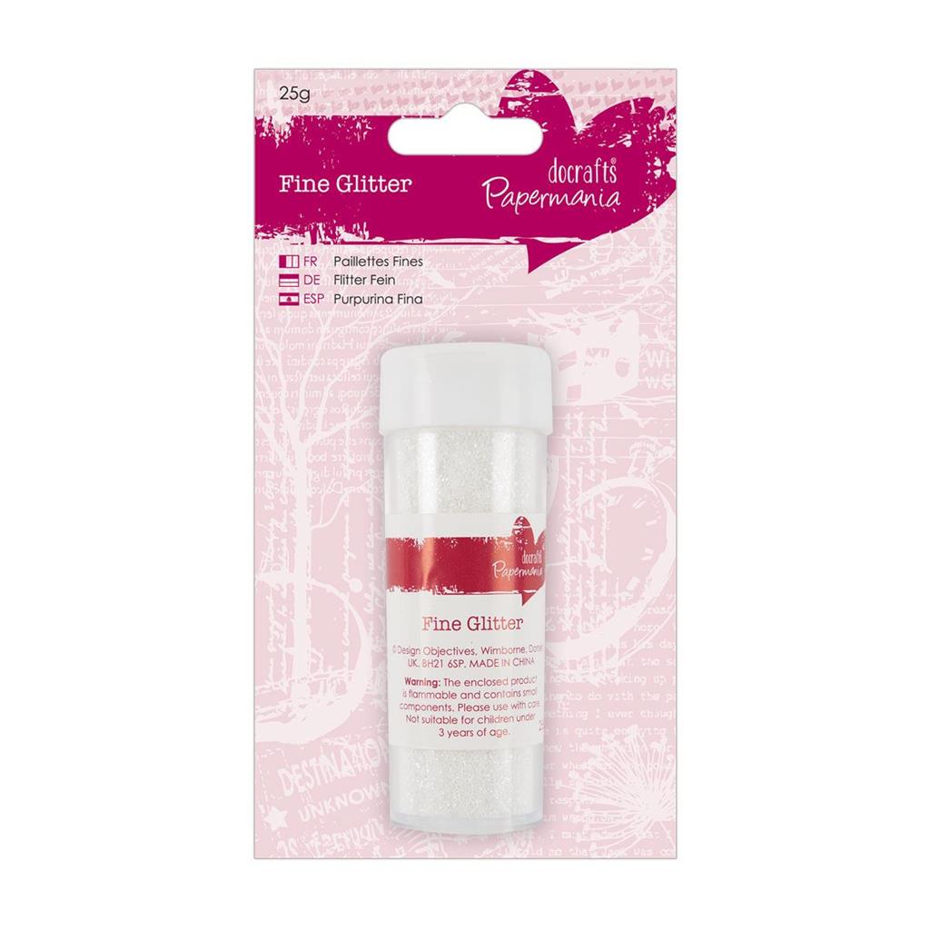 Papermania Fine Glitter (25g) - White