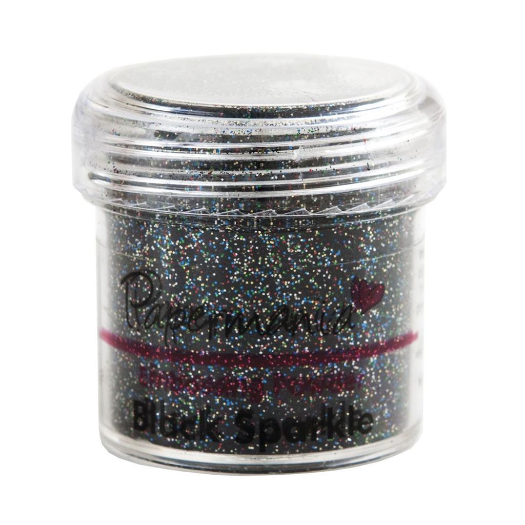 Papermania Embossing Powder (1oz) - Black Sparkle