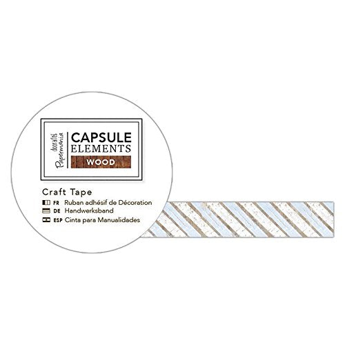 Papermania Capsule Elements Wood Craft Tape - Stripe 3m