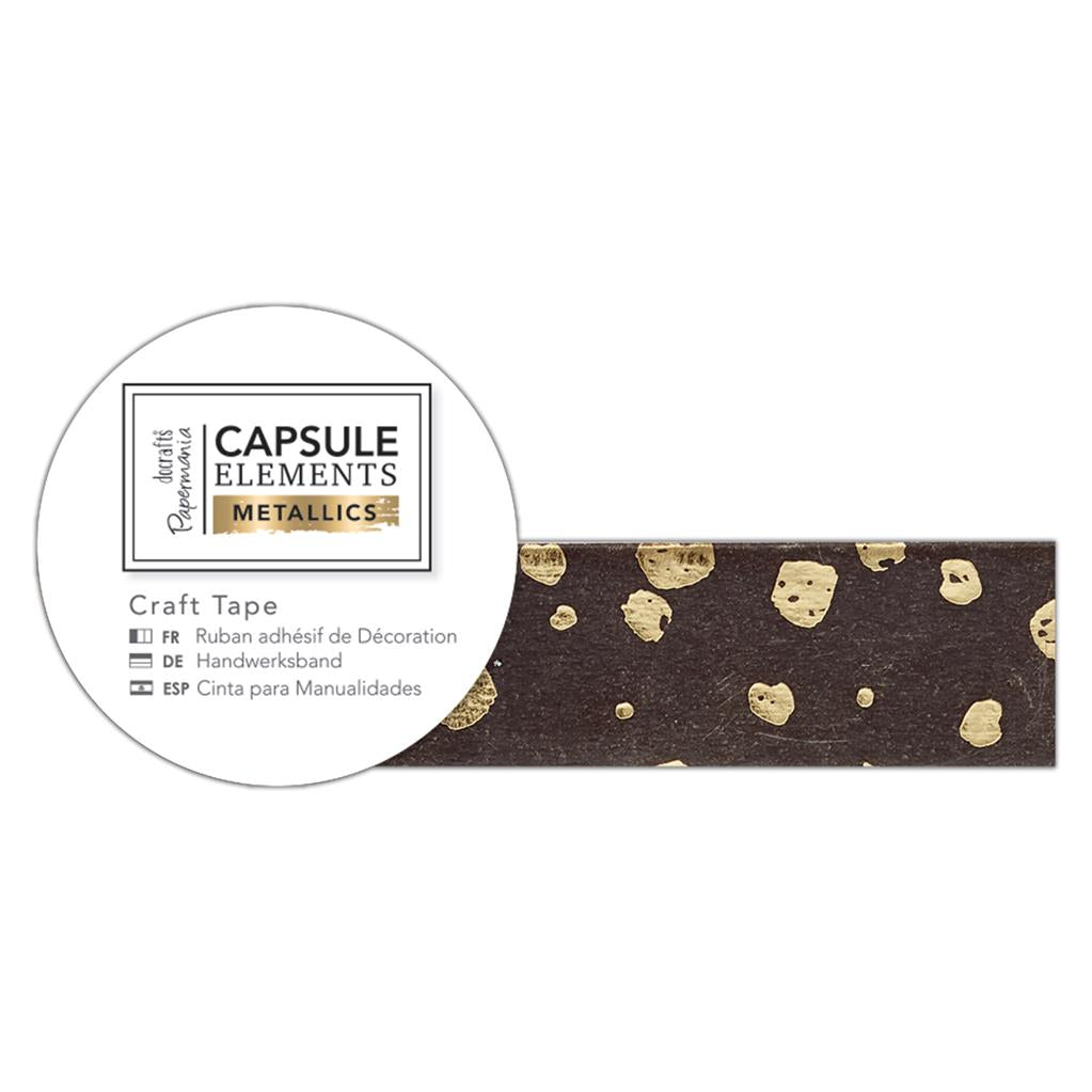 Papermania Elements Metallics Craft Tape 3m - Gold Spot