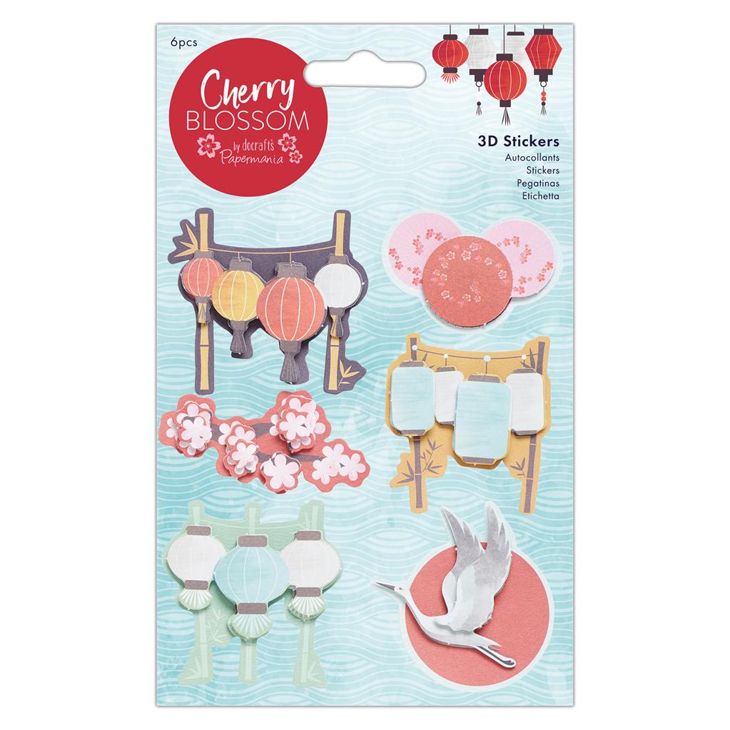 Cherry Blossom 3D Stickers (6pk)