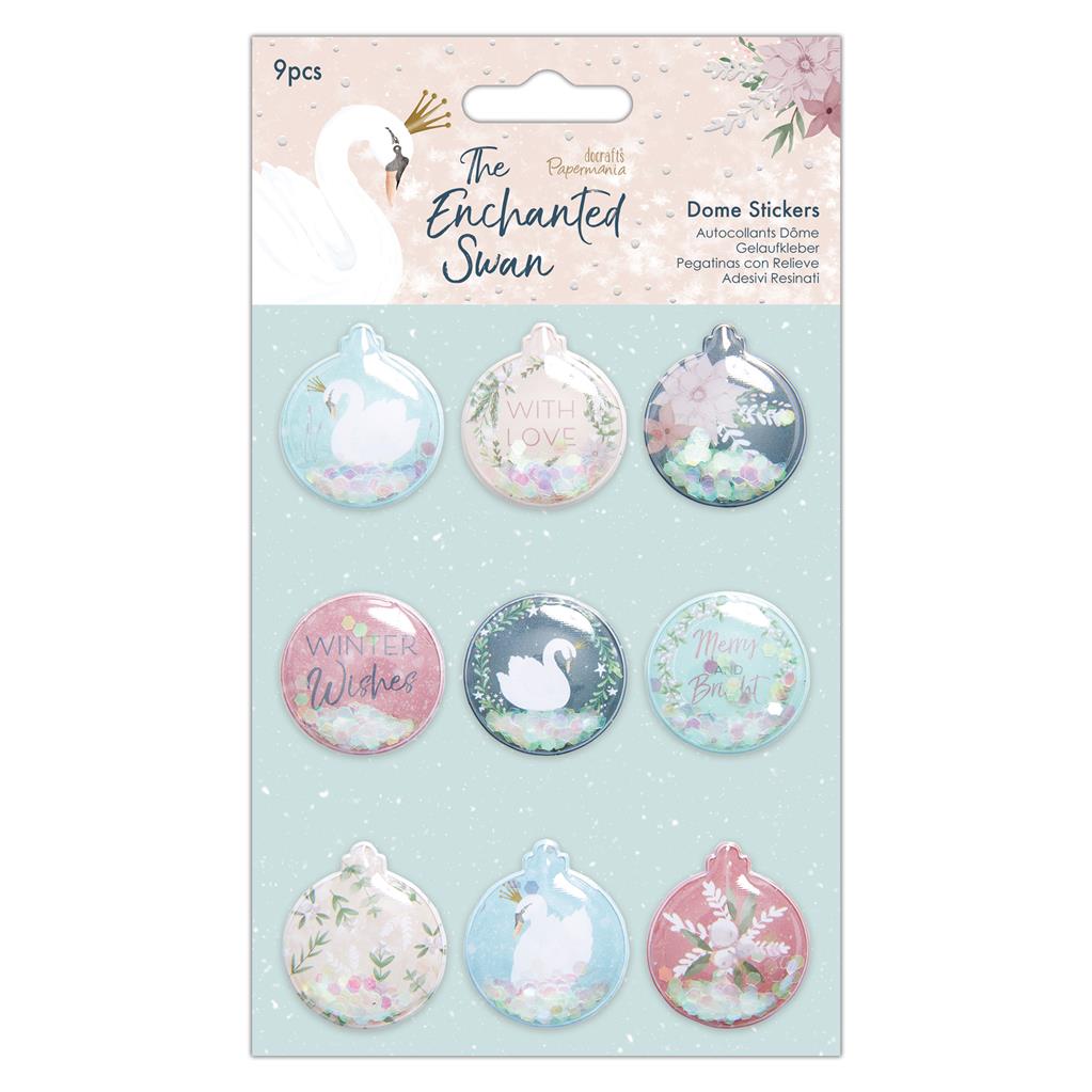 Papermania Dome Stickers - The Enchanted Swan (9pcs)