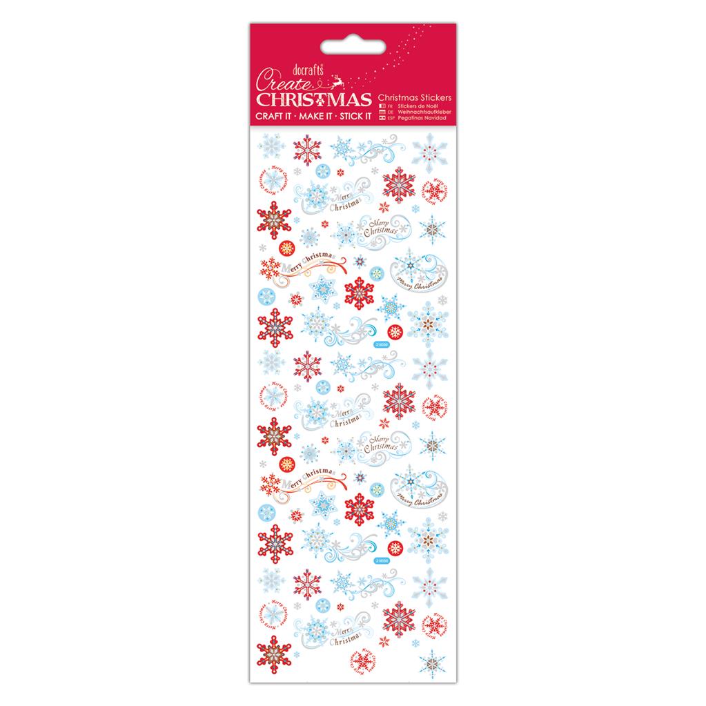 Create Christmas Stickers - Icy Snowflakes