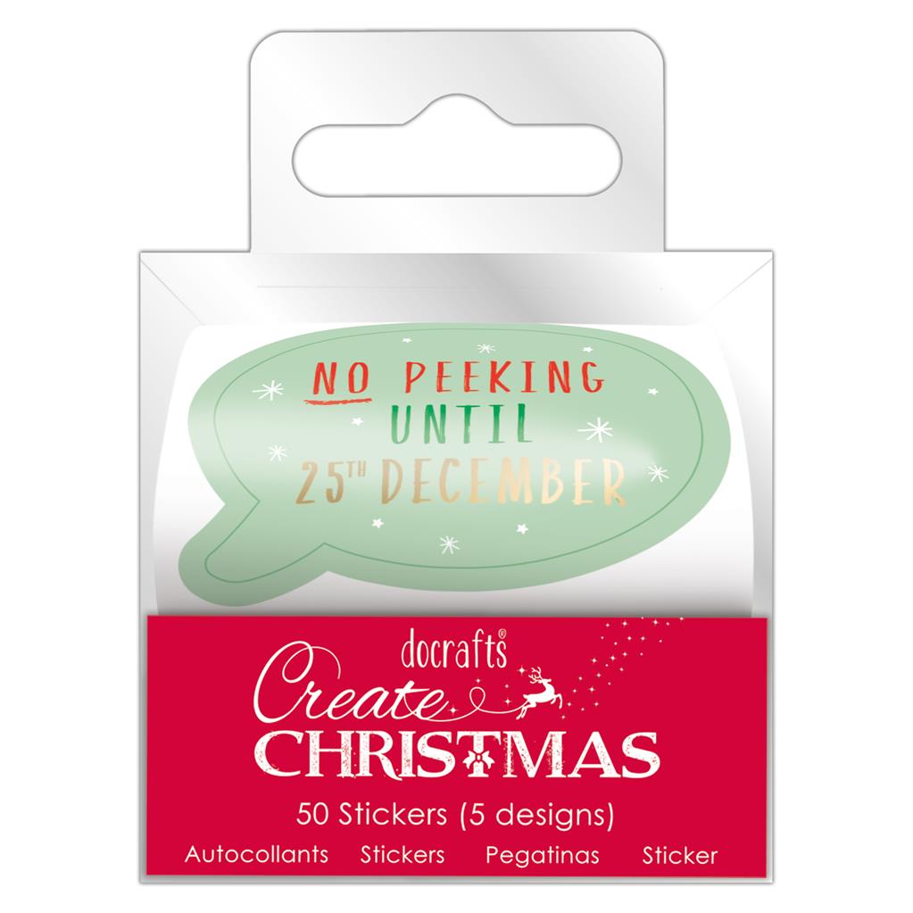 Create Christmas Stickers - Christmas Sentiments (Roll of 50)