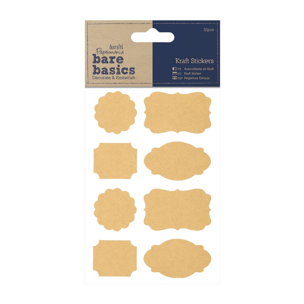 Bare Basics Kraft Stickers Parenthesis (32pc)