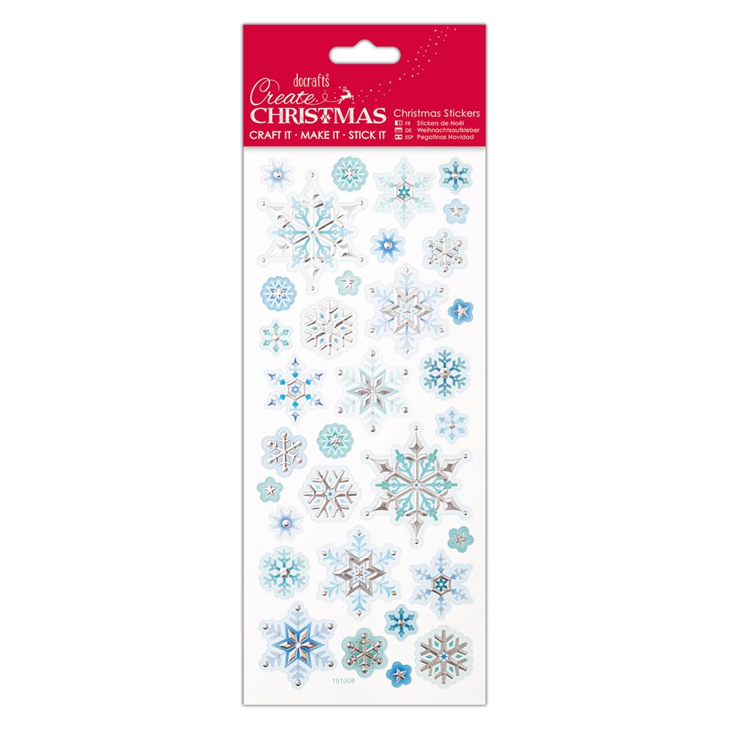 Create Christmas Stickers - Snowflakes