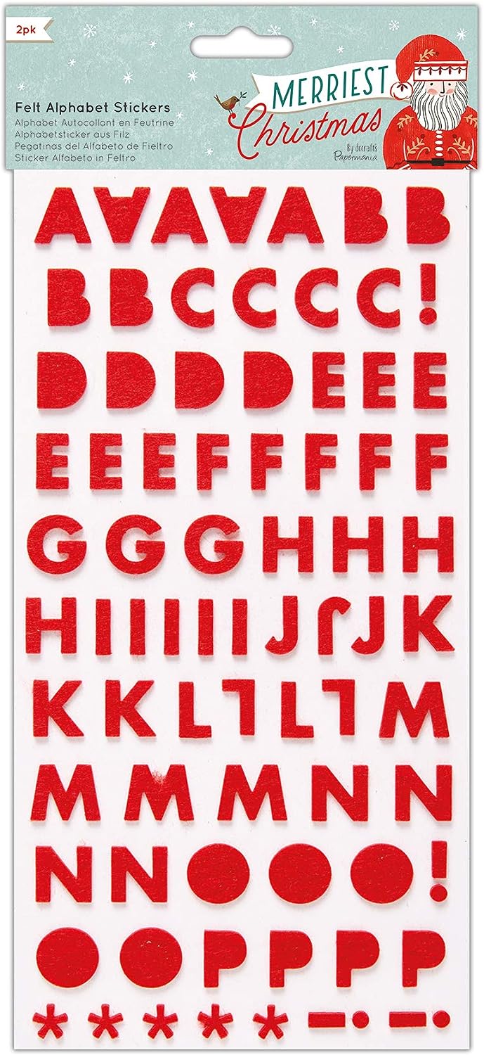 Create Christmas Felt Alphabet Stickers - Merriest Christmas