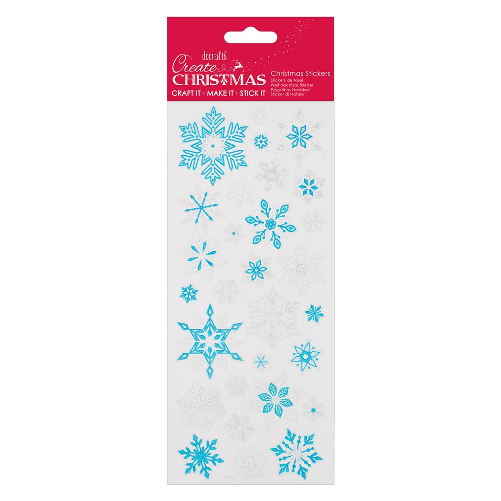 Create Christmas Shiny Stickers - Snowflakes