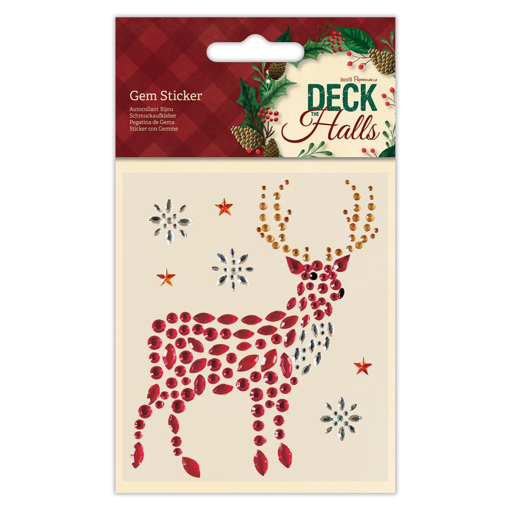 Papermania Deck the Halls Gem Sticker - Stag