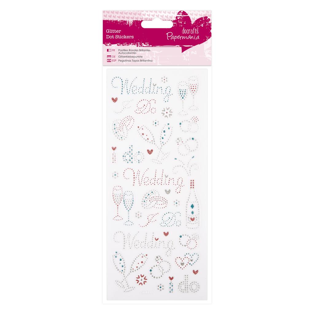 Papermania Glitter Dot Stickers - Wedding