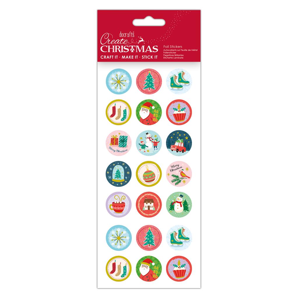 Create Christmas Foil Stickers - Cute Circles