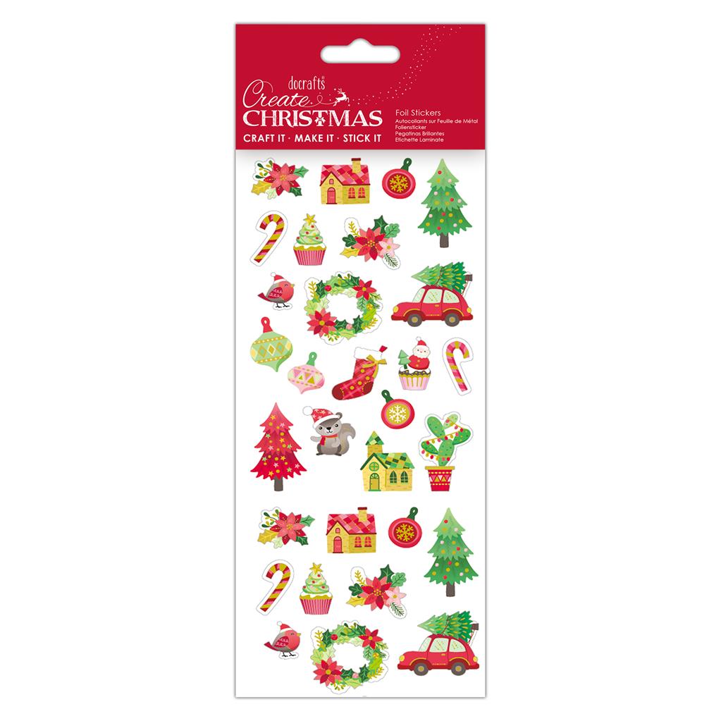 Create Christmas Foil Stickers - Christmas Cactus