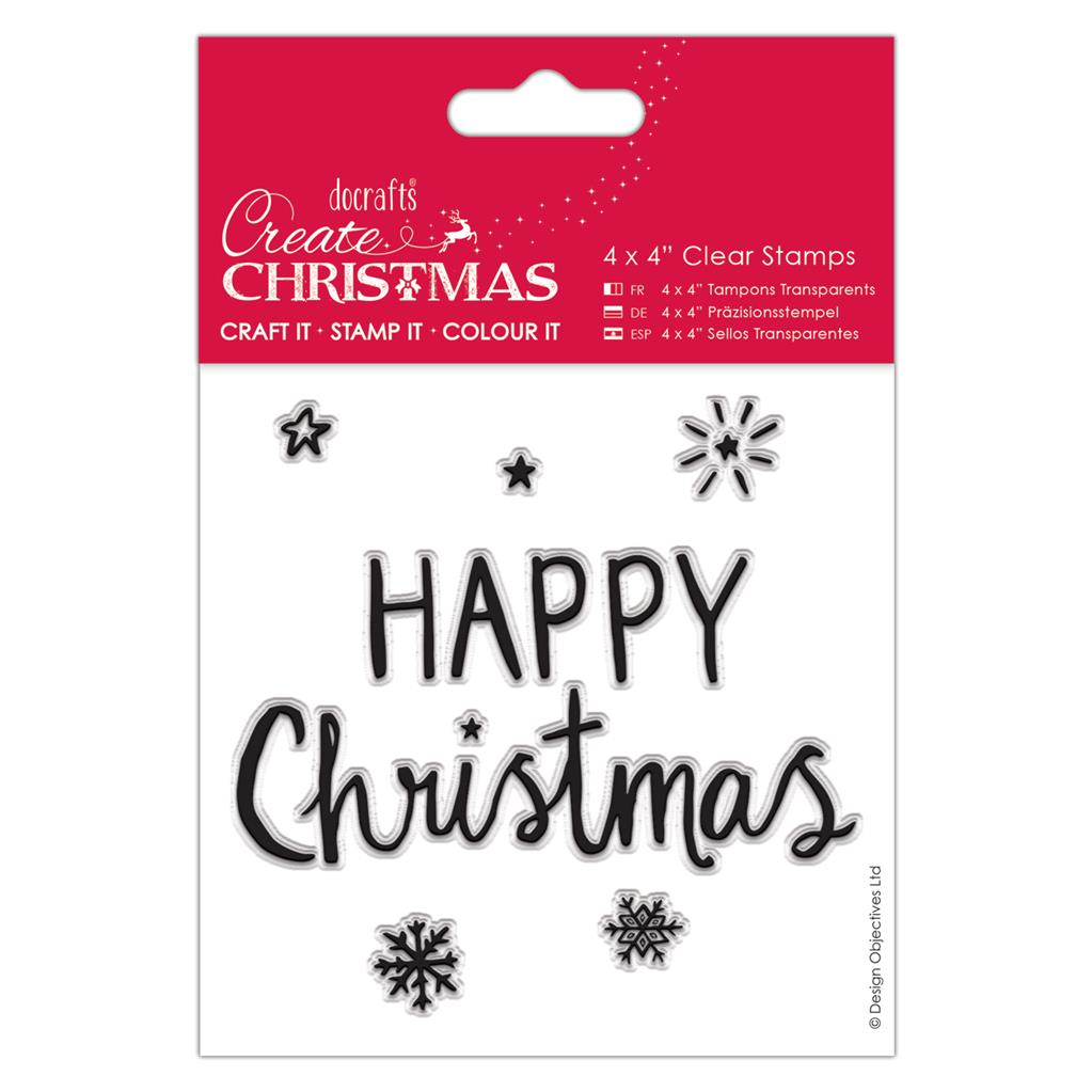 Create Christmas Clear Stamps - Happy Christmas