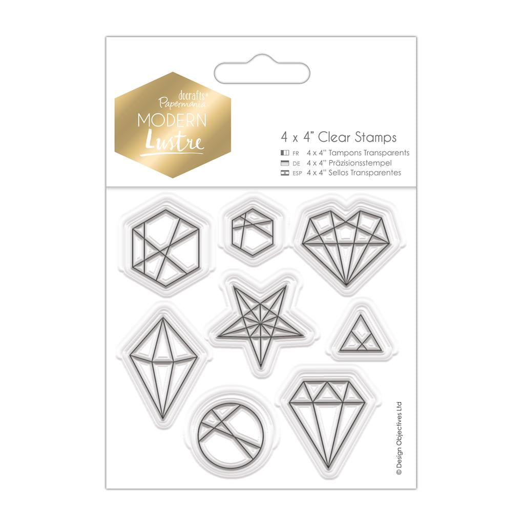 Papermania 4" x 4" Clear Stamp - Modern Lustre - Geo Shapes