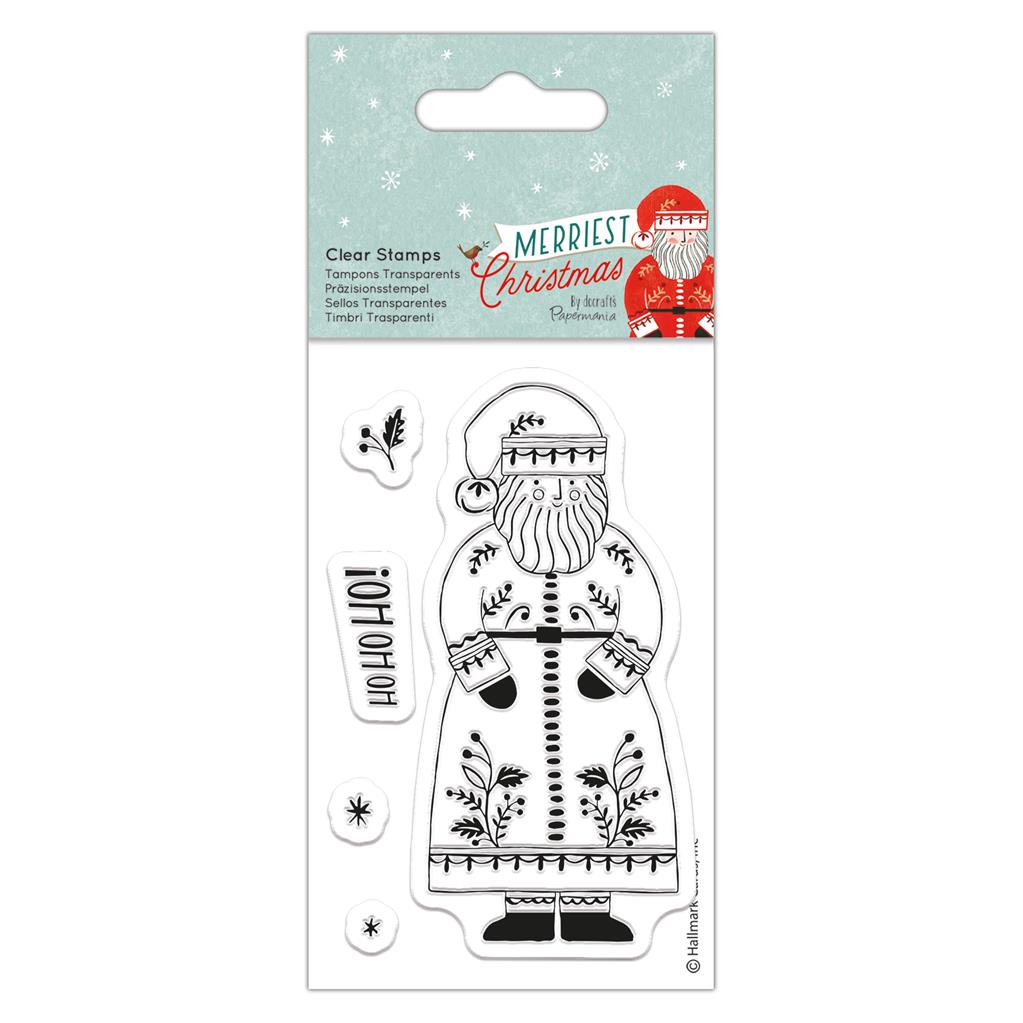 Papermania Merriest Christmas Clear Stamps - Santa